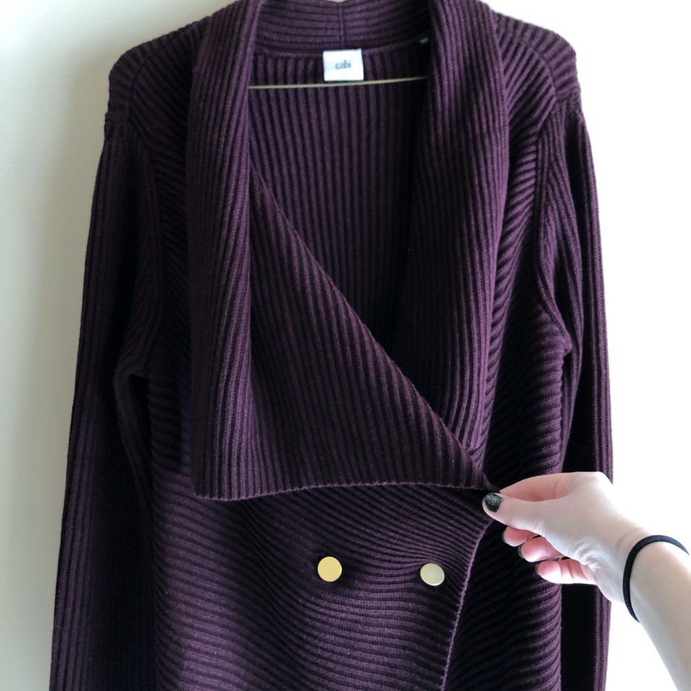 CAbi Plum Cardigan Sweater